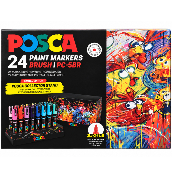Posca Brush Standing Set in de groep Pennen / Kunstenaarspotloden en -stiften / Illustratiemarkers bij Voorcrea (137115)