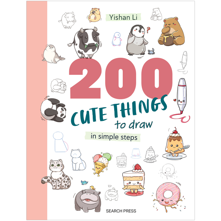 200 Cute Things to Draw in de groep Creëren & Hobby / Boeken / Instructieboeken bij Voorcrea (137199)