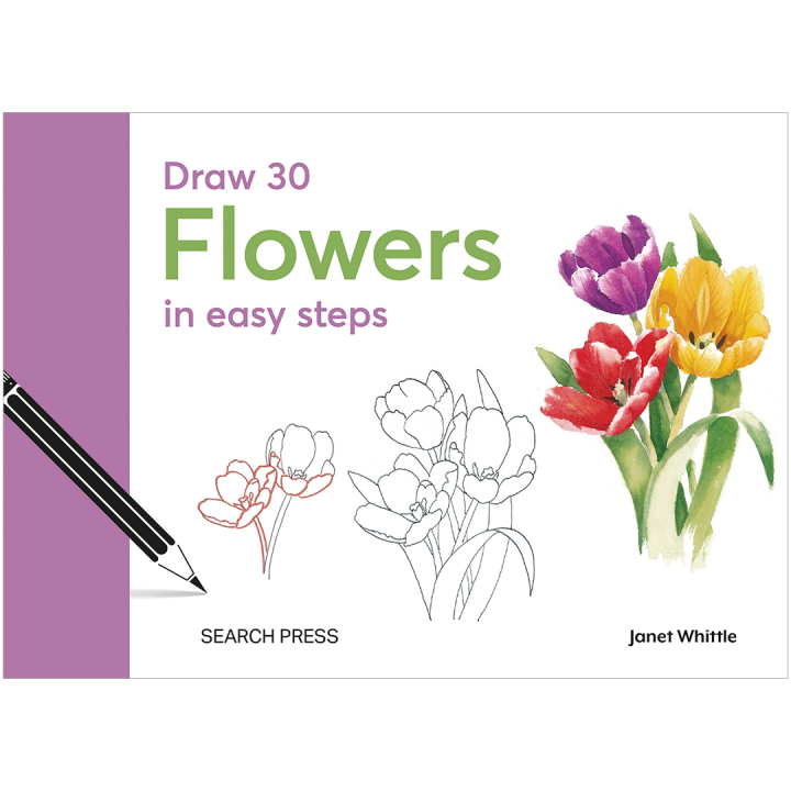 Draw 30: Flowers in de groep Creëren & Hobby / Boeken / Instructieboeken bij Voorcrea (137215)