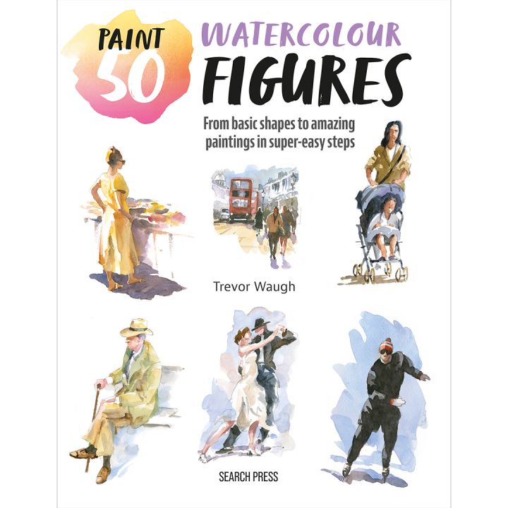 Paint 50: Watercolour Figures in de groep Creëren & Hobby / Boeken / Instructieboeken bij Voorcrea (137228)