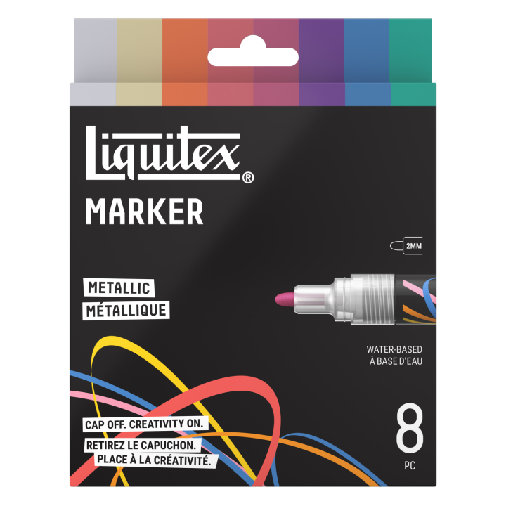 Marker Metallic set van 8 in de groep Pennen / Kunstenaarspotloden en -stiften / Acrylmarkers bij Voorcrea (137373)