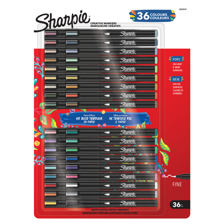 Creative Marker Fine Tip 36-pack in de groep Pennen / Kunstenaarspotloden en -stiften / Acrylmarkers bij Voorcrea (137410)