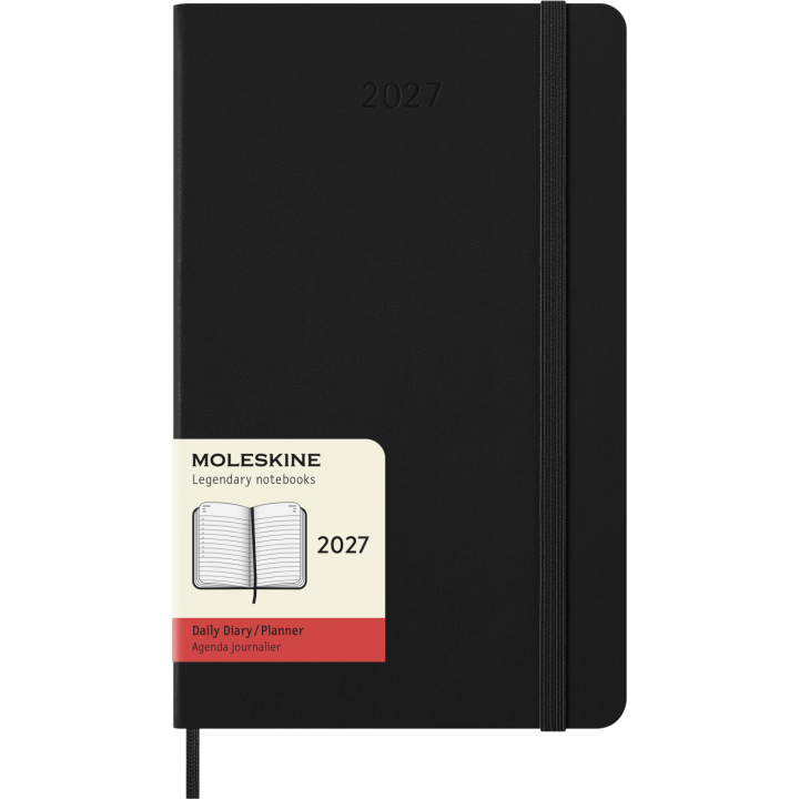 Kalender 12M Daily 2027 Hardcover Large Black in de groep Papier & Blokken / Kalenders en agenda's / 12 maanden agenda's bij Voorcrea (137423)