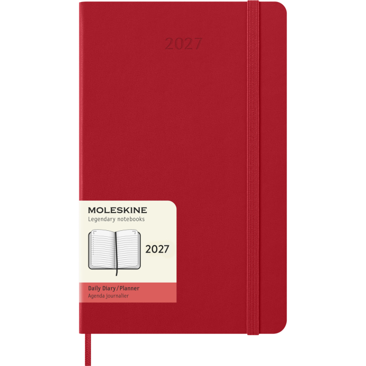 Kalender 12M Daily 2027 Hardcover Large Red in de groep Papier & Blokken / Kalenders en agenda's / 12 maanden agenda's bij Voorcrea (137426)
