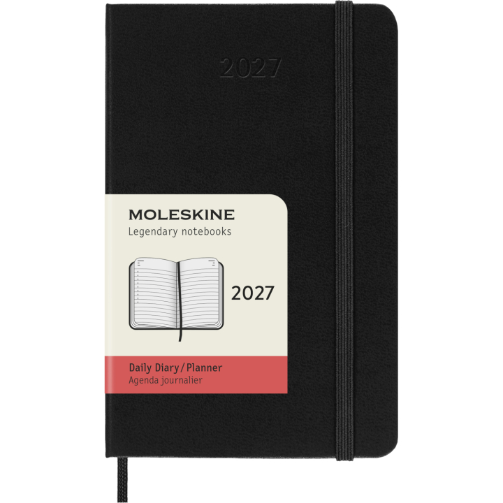 Kalender 12M Daily 2027 Hardcover Pocket Black in de groep Papier & Blokken / Kalenders en agenda's / 12 maanden agenda's bij Voorcrea (137432)