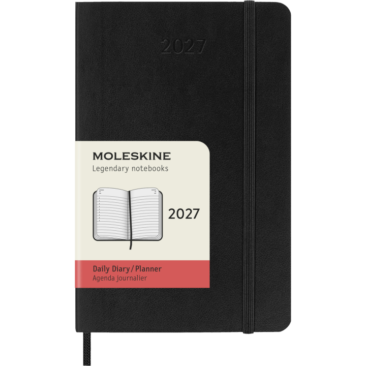 Kalender 12M Daily 2027 Softcover Pocket Black in de groep Papier & Blokken / Kalenders en agenda's / 12 maanden agenda's bij Voorcrea (137433)