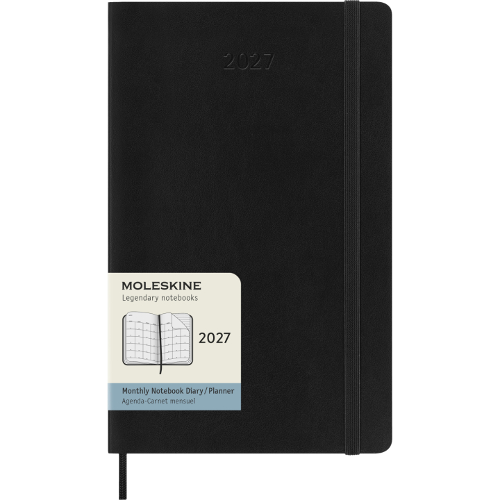 Kalender 12M Monthly 2027 Softcover Large Black in de groep Papier & Blokken / Kalenders en agenda's / 12 maanden agenda's bij Voorcrea (137439)