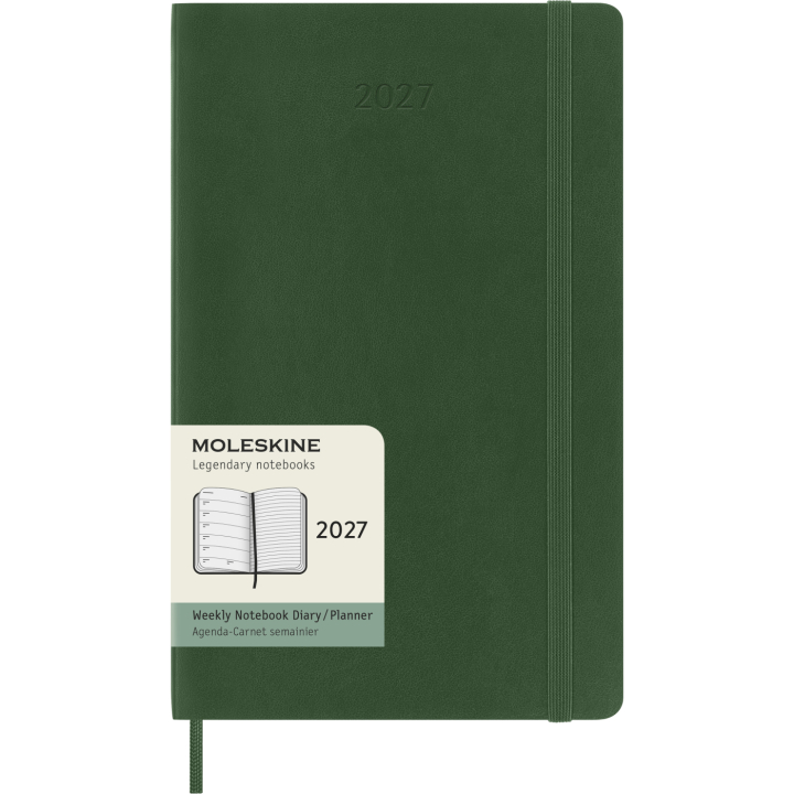 Kalender 12M Weekly Notebook 2027 Softcover Large Myrtle Green in de groep Papier & Blokken / Kalenders en agenda's / 12 maanden agenda's bij Voorcrea (137453)