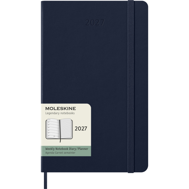 Kalender 12M Weekly Notebook 2027 Hardcover Large Sapphire Blue in de groep Papier & Blokken / Kalenders en agenda's / 12 maanden agenda's bij Voorcrea (137457)