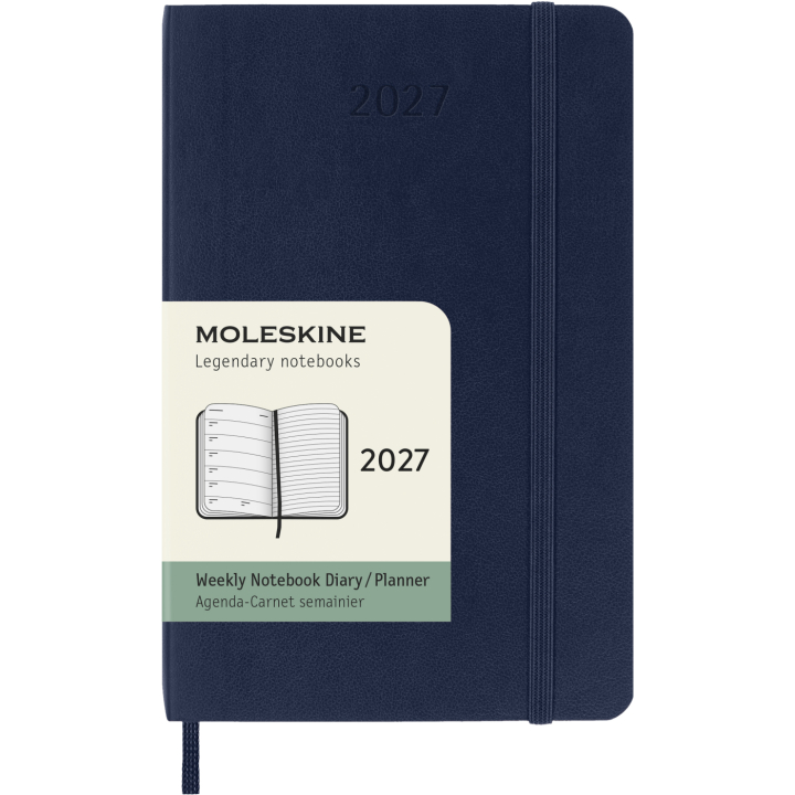 Kalender 12M Weekly Notebook 2027 Softcover Pocket Sapphire Blue  in de groep Papier & Blokken / Kalenders en agenda's / 12 maanden agenda's bij Voorcrea (137462)