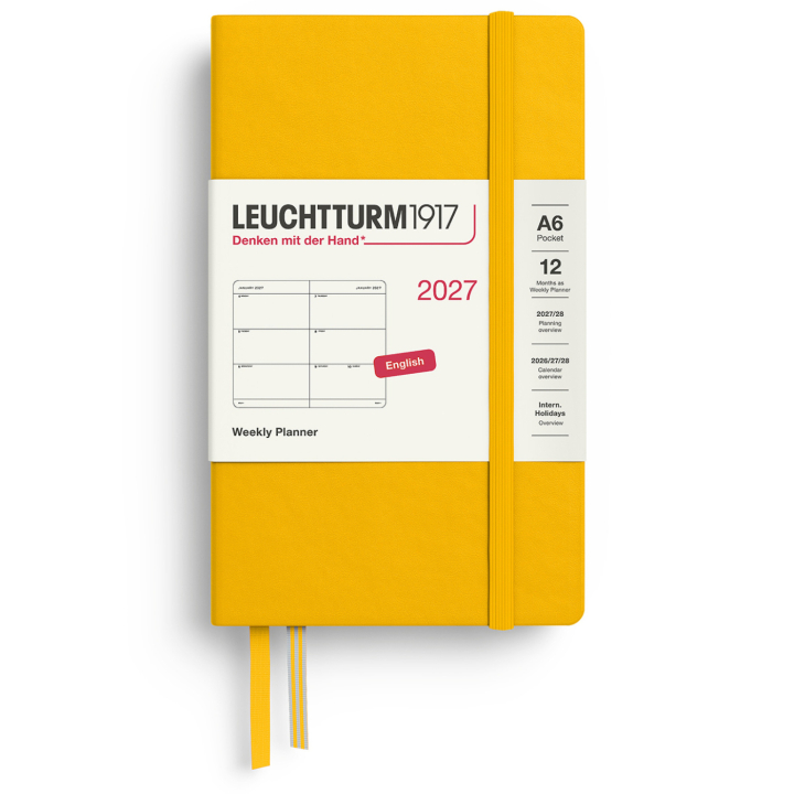 Kalender Weekly Planner 2027 A6 Sunflower in de groep Papier & Blokken / Kalenders en agenda's / 12 maanden agenda's bij Voorcrea (137482)