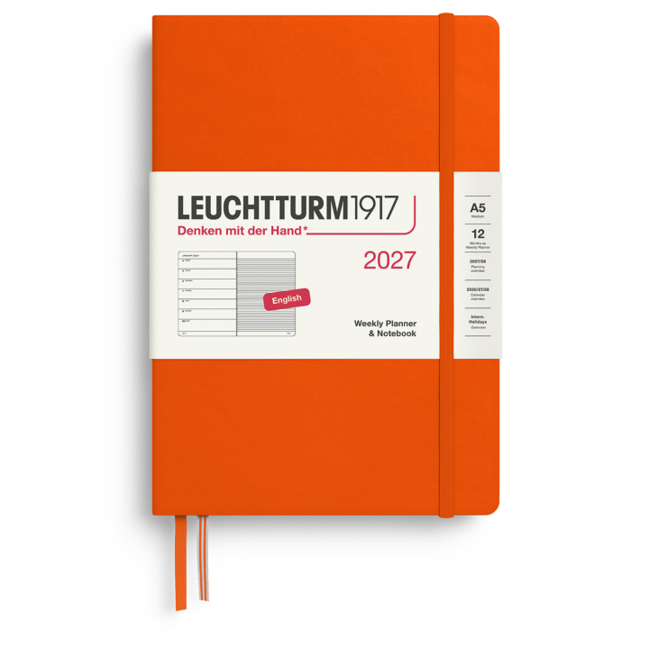 Kalender Weekly Planner & Notebook 2027 A5 Pumpkin in de groep Kundsegment / Kundsegment Office & Planning bij Voorcrea (137517)