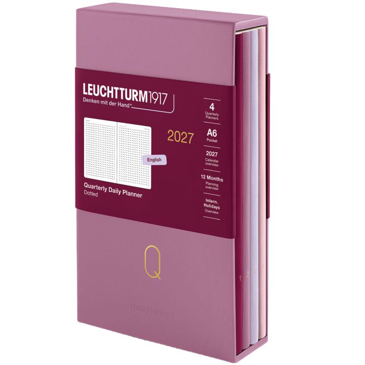 Kalender Quarterly Planner 2027 Shades of Rose in de groep Papier & Blokken / Kalenders en agenda's / 12 maanden agenda's bij Voorcrea (137524)