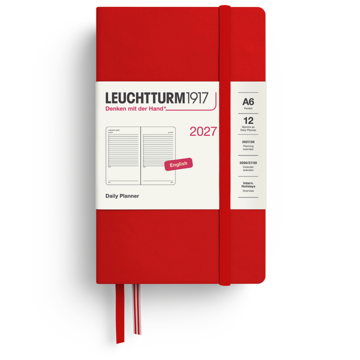 Kalender Daily Planner 2027 A6 Cherry in de groep Papier & Blokken / Kalenders en agenda's / 12 maanden agenda's bij Voorcrea (137534)