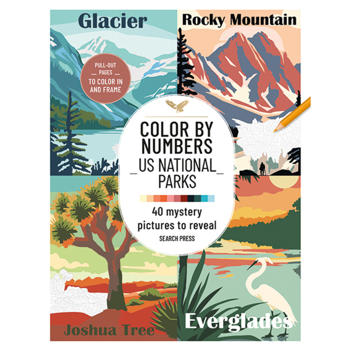 Color by Numbers: US National Parks in de groep Creëren & Hobby / Boeken / Instructieboeken bij Voorcrea (137576)