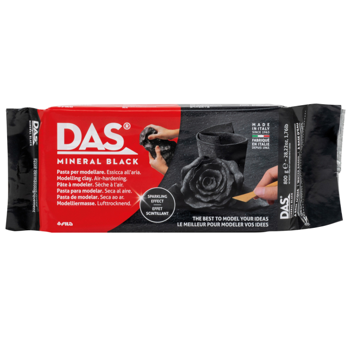 Boetseerklei 800 g Mineral Black in de groep Creëren & Hobby / Creëren / Modelleren / Luchtdrogende kleien bij Voorcrea (137639)