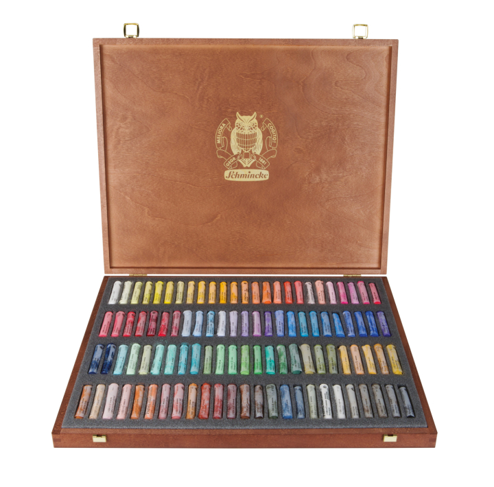 Soft Pastel Wooden Box 100-set in de groep Kunstenaarsmateriaal / Krijt en potloden / Pastelkrijt bij Voorcrea (137811)