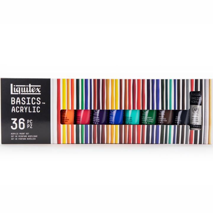 Acrylverf Basics Set 36x22 ml in de groep Kunstenaarsmateriaal / Kunstenaarsverf / Acrylverf bij Voorcrea (137848)