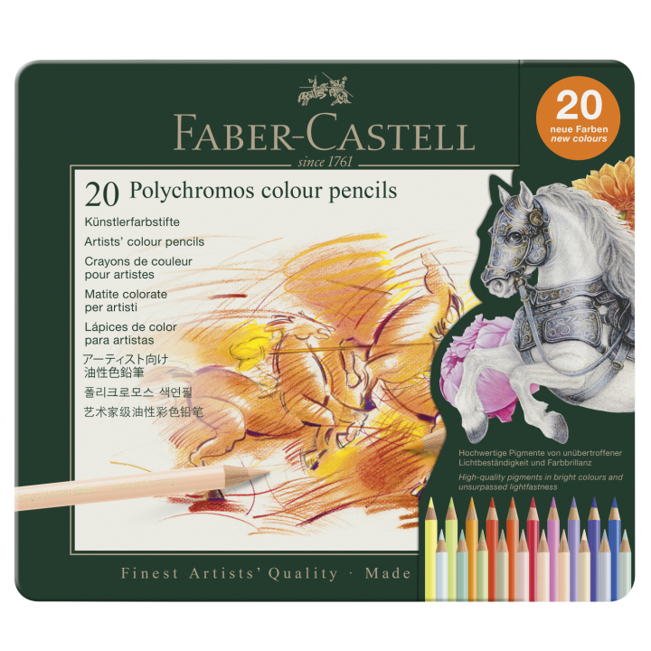 Kleurpotloden Polychromos 20-set in de groep Pennen / Kunstenaarspotloden en -stiften / Kleurpotloden bij Voorcrea (137960)