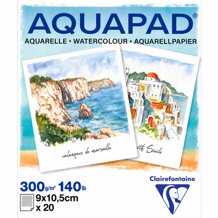 Aquapad aquarelblok 9x10,5 cm in de groep Papier & Blokken / Tekenblokken / Aquarelblokken bij Voorcrea (137970)