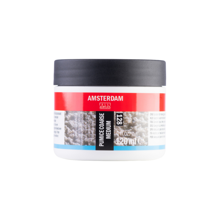 Pumice coarse medium 128 120 ml in de groep Kunstenaarsmateriaal / Schildermedia en vernis / Acrylmedium bij Voorcrea (137988)