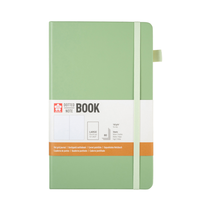 Notebook 13x21 cm Hard Cover Pale Patina Dotted in de groep Papier & Blokken / Schrijven en noteren / Notitieboeken bij Voorcrea (137992)