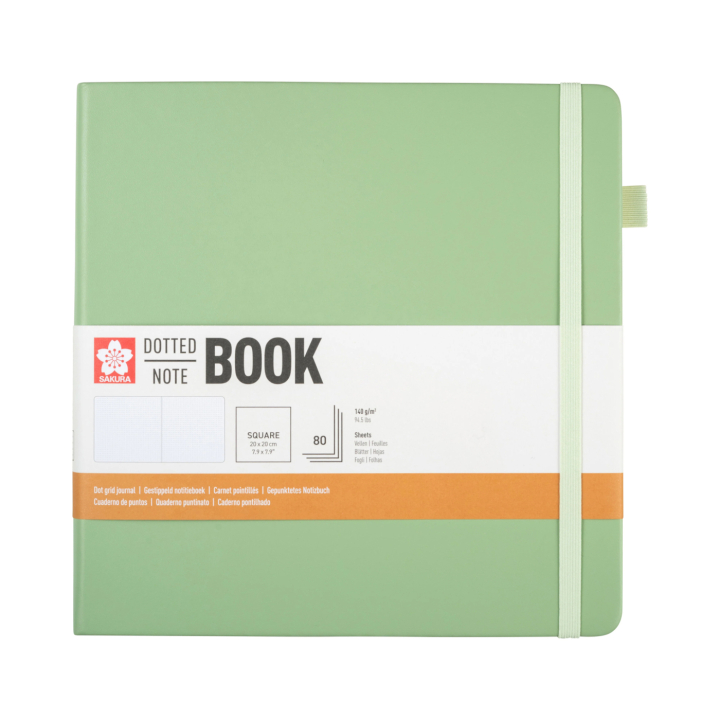Notebook 20x20 cm Hard Cover Pale Patina Dotted in de groep Papier & Blokken / Schrijven en noteren / Notitieboeken bij Voorcrea (137993)