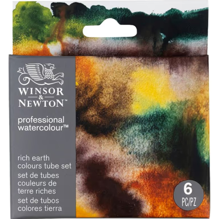 Professional Aquarelverf Tube 5 ml Rich Earth 6-set in de groep Kunstenaarsmateriaal / Kunstenaarsverf / Aquarelverf / Aquarelverf in tube bij Voorcrea (138002)
