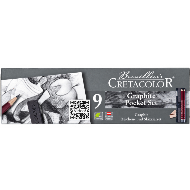 Grafietset 9-delig in de groep Pennen / Kunstenaarspotloden en -stiften / Schetspotloden bij Voorcrea (138025)
