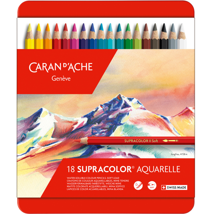 Supracolor Aquarel 18-pack in de groep Pennen / Kunstenaarspotloden en -stiften / Aquarelpotloden bij Voorcrea (138049)