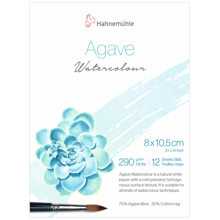 Aquarelblok Agave 290g CP 8x10,5 cm in de groep Papier & Blokken / Tekenblokken / Aquarelblokken bij Voorcrea (138050)