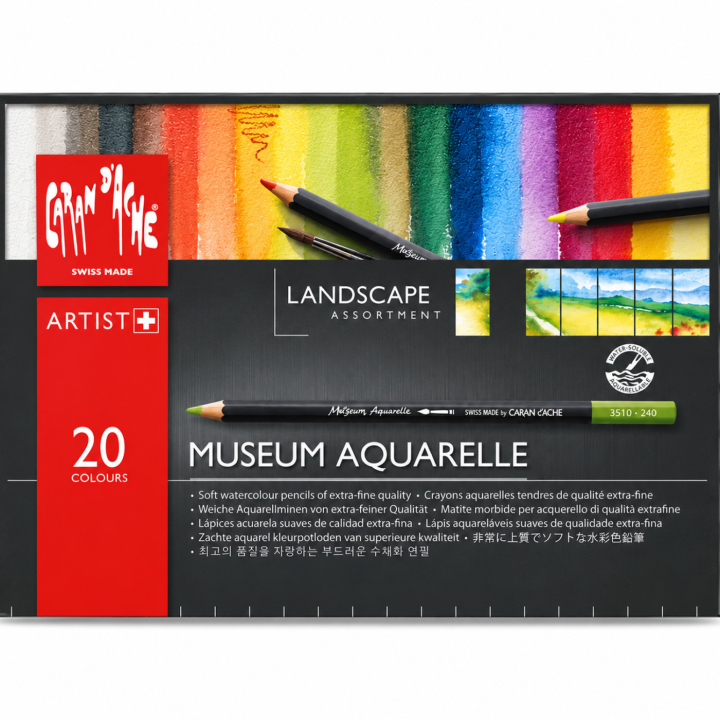 Museum Aquarelle Landscape 20-pack in de groep Pennen / Kunstenaarspotloden en -stiften / Aquarelpotloden bij Voorcrea (138084)