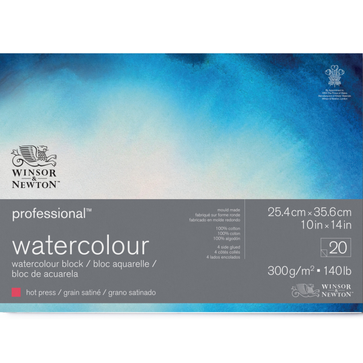 Professional Aquarelblok HP 26x36 cm 300g in de groep Papier & Blokken / Tekenblokken / Aquarelblokken bij Voorcrea (138086)