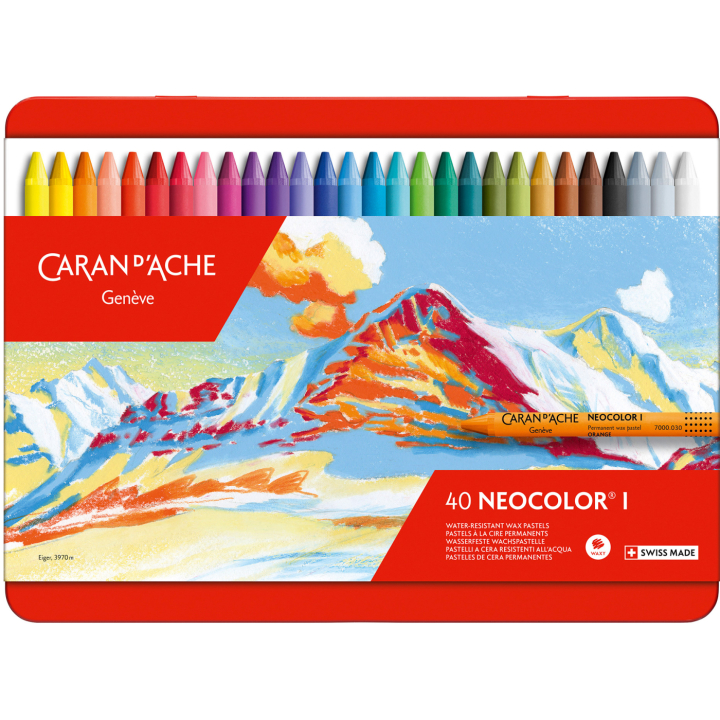 Neocolor I Pastelkrijt 40-set in de groep Kunstenaarsmateriaal / Krijt en potloden / Pastelkrijt bij Voorcrea (138090)