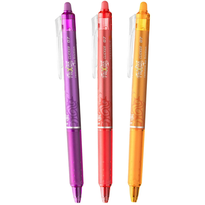 FriXion Clicker 0.7 New colours 3-pack in de groep Pennen / Schrijven / Gelpennen bij Voorcrea (2239_set)