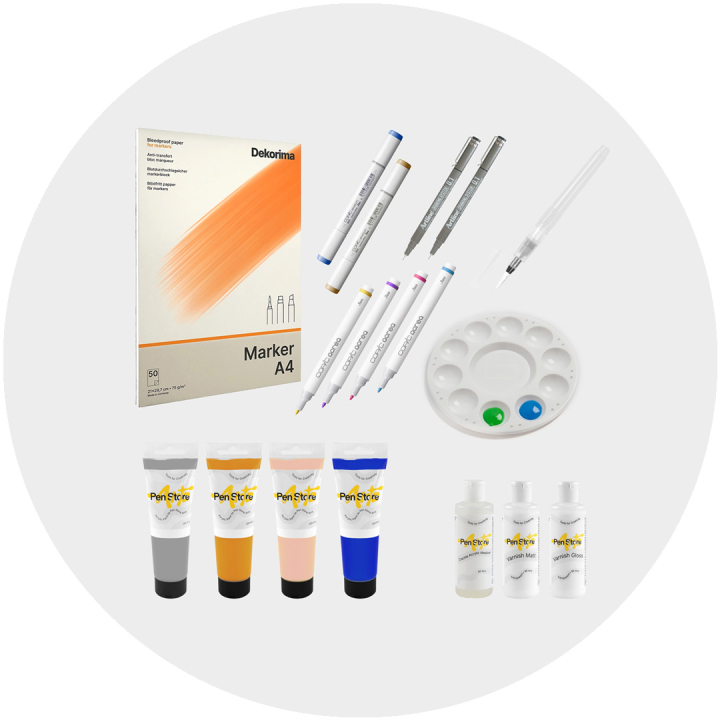 Mini Creativity Bundle in de groep Kunstenaarsmateriaal / Kunstenaarssets / Schildersets bij Voorcrea (bundle_1)