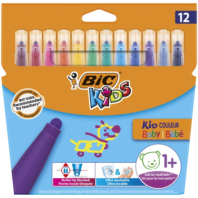 Kids Baby-viltstiften 12-set (1 jaar+)