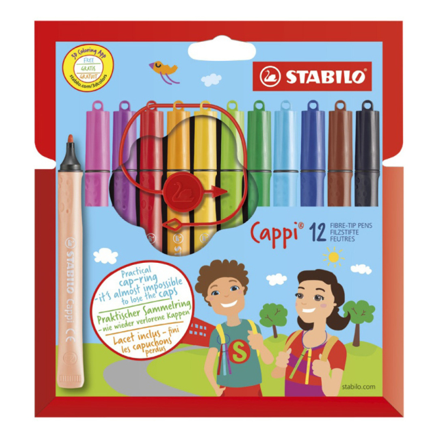Cappi Viltstiften 12-pack (6 jaar+)
