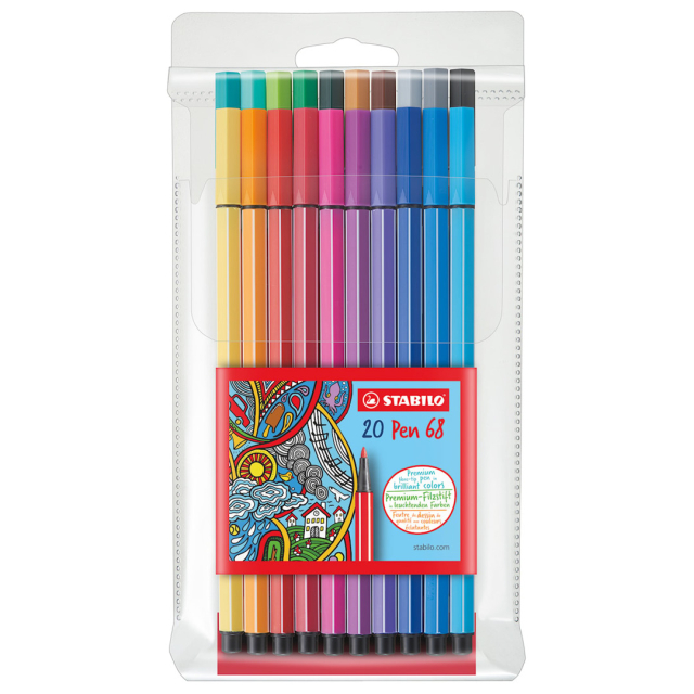 Pen 68 Viltstift 20-pack (3 jaar+)