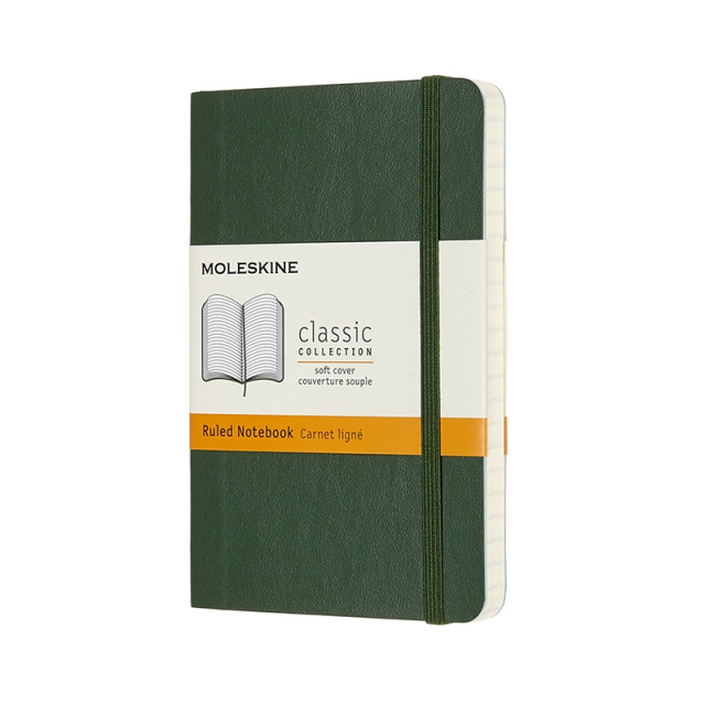 Classic Soft Cover Notebook Pocket Myrtle Green