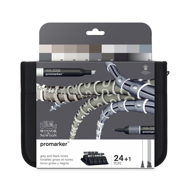 Promarker Black & Greys Wallet 24-set