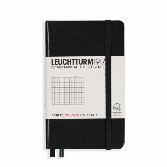 Notebook A6 Pocket Squared Black