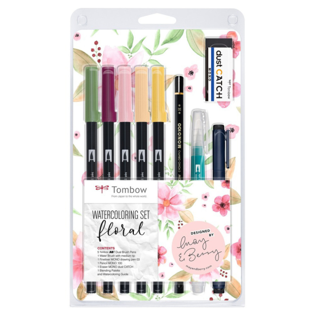 Watercoloring set Floral