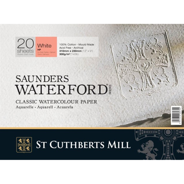 Saunders Waterford Aquarelblok White HP 31x23 cm 300g