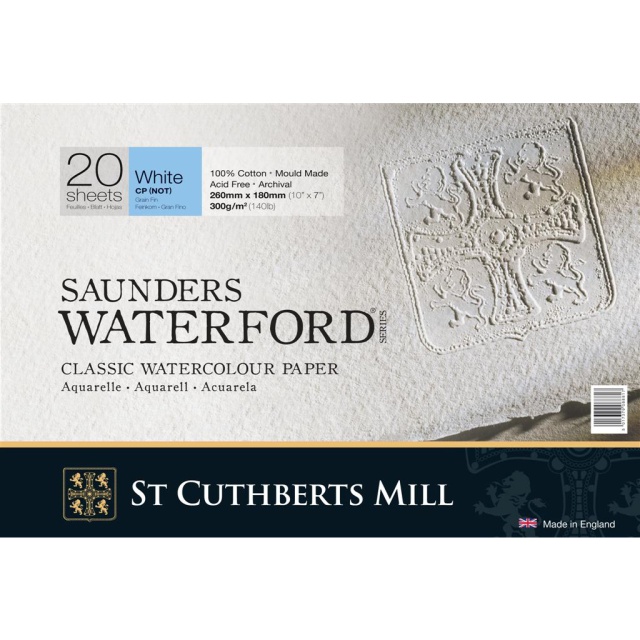 Saunders Waterford Aquarelblok White CP/NOT 26x18 cm 300g