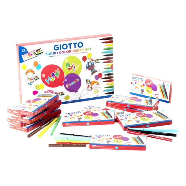 Partyset Turbo Color Viltstiften x 12 (+3 jaar)