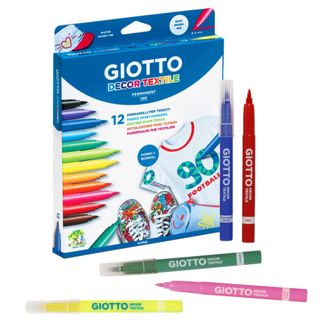 Textielstiften Decor Textile 12-set (+3 jaar)