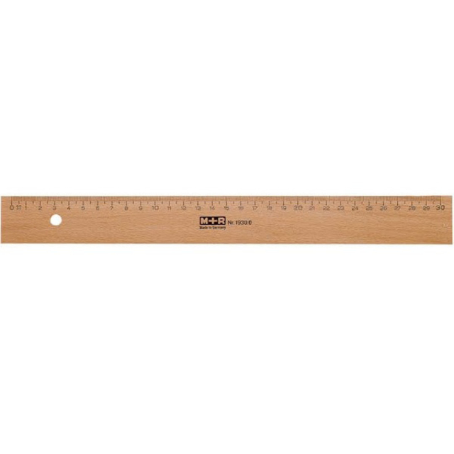 Houten liniaal 30 cm