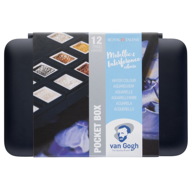 Van Gogh Pocket Box Aquarelverf 12-set Metallic