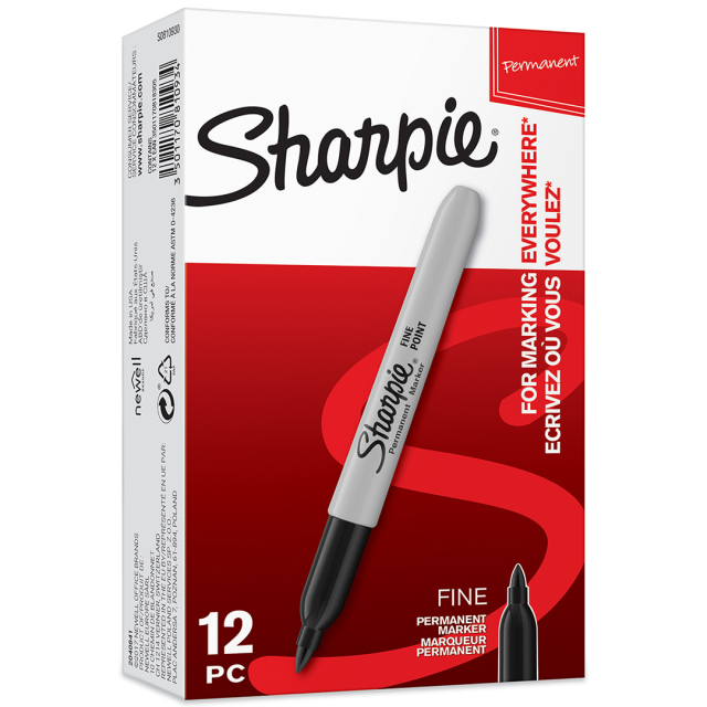 Fine Marker 12-pack Zwart